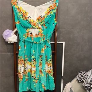 Dressbarn Floral Dress with Birds